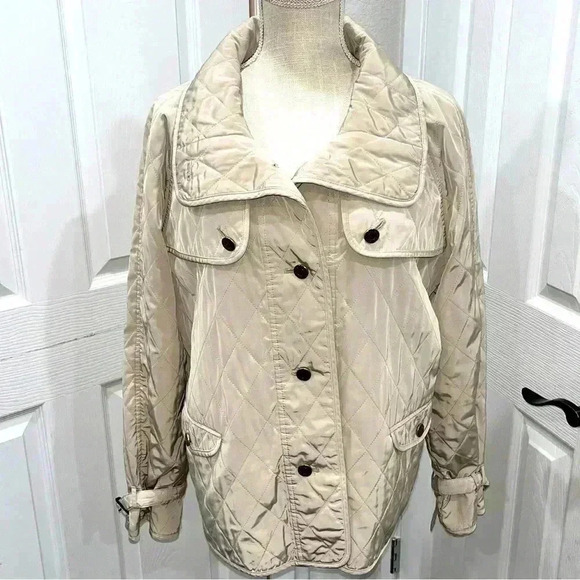 Talbots Jackets & Blazers - Talbots quilted, jacket with belted sleeves, pockets at chest and waist